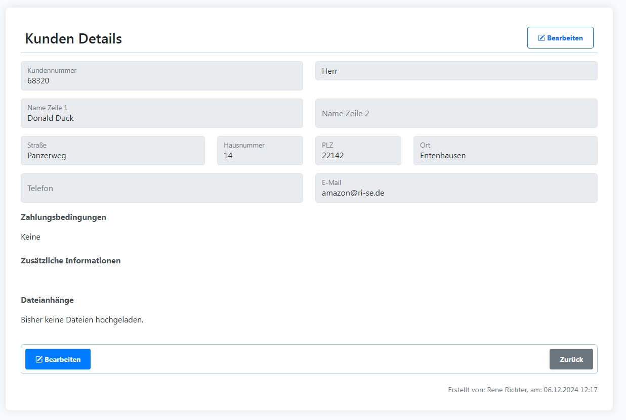 Kundendetails