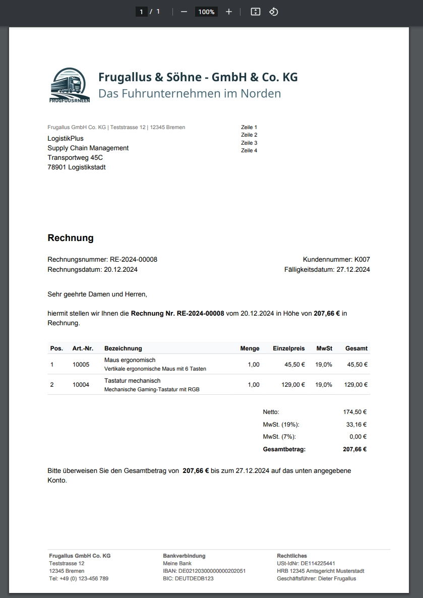 PDF-Rechnung
