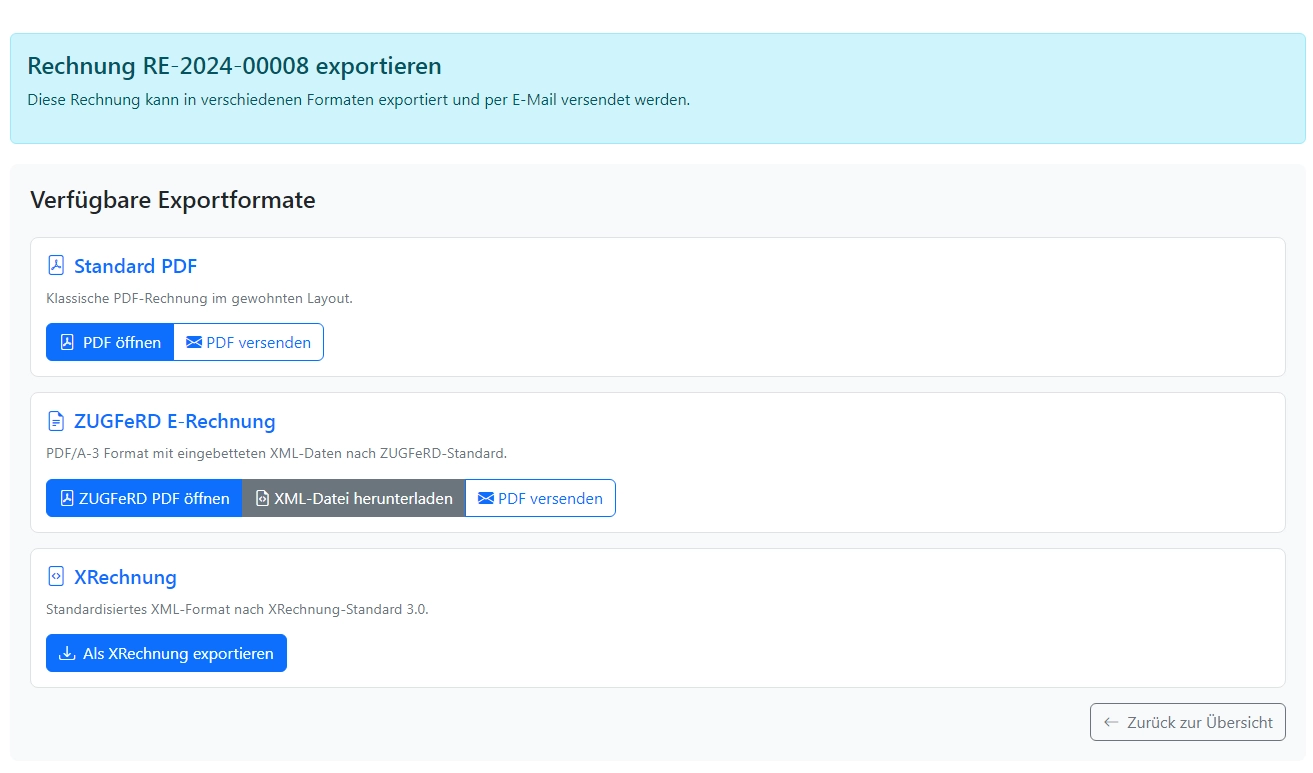 Rechnungsexport