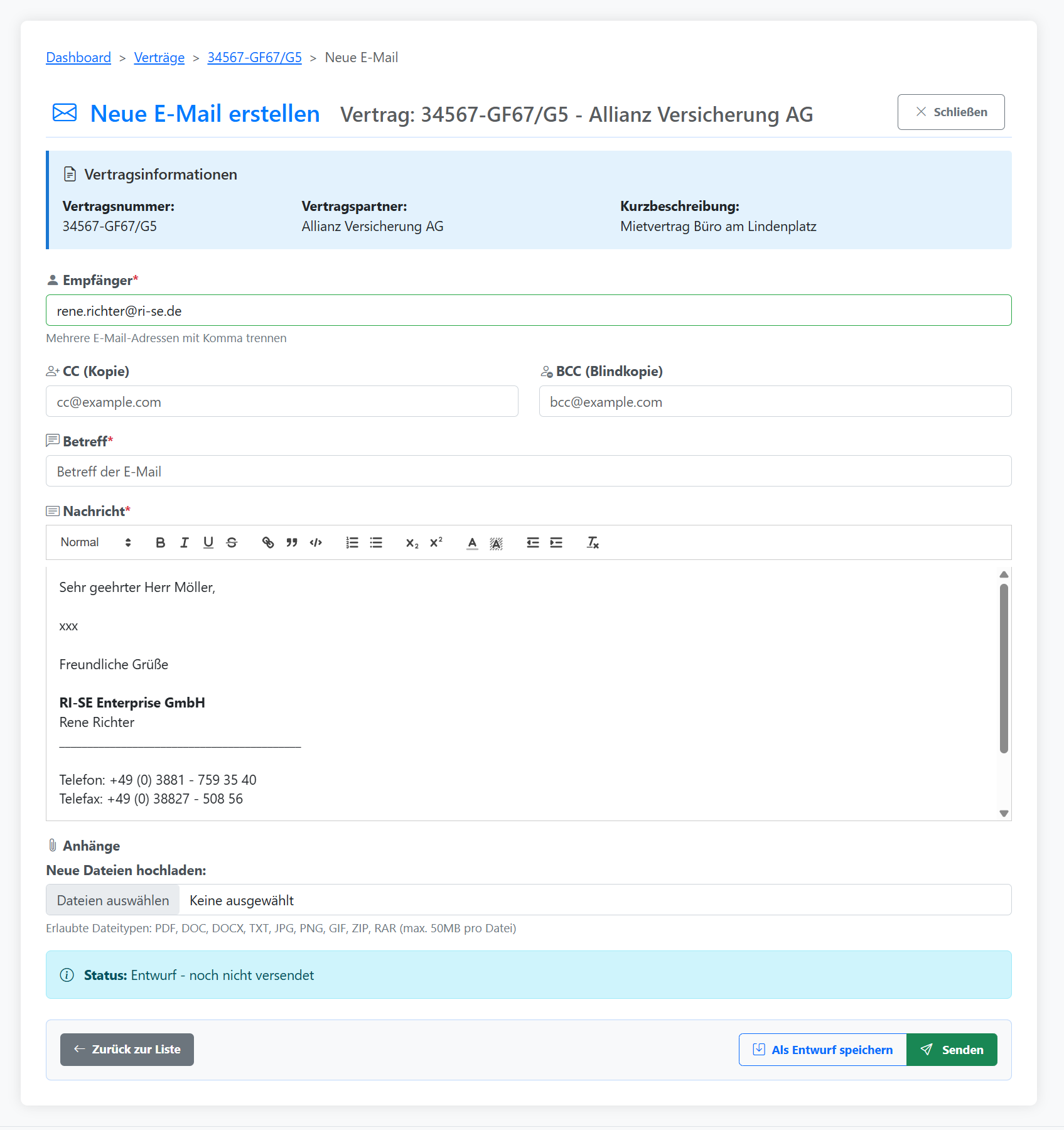 Professionelles E-Mail-Modul