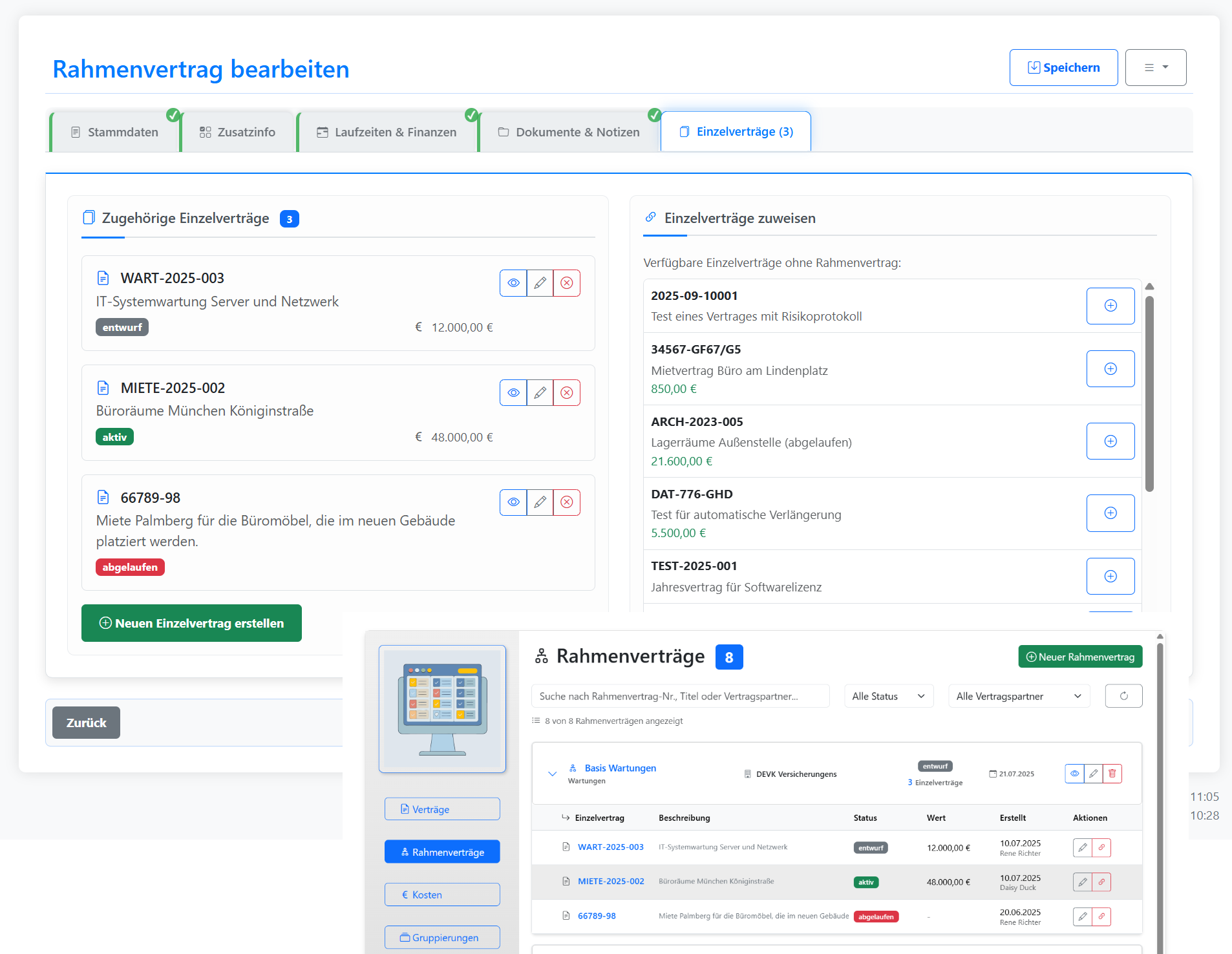 Rahmenverträge-Management